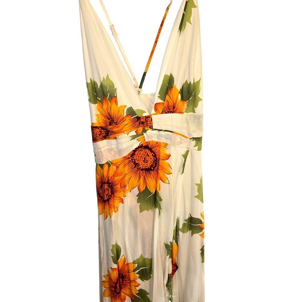 Dress Day Small Women's Long Sunflowers Sleeveless Sun Dress Miss Size 4 6 S - Picture 2 of 8